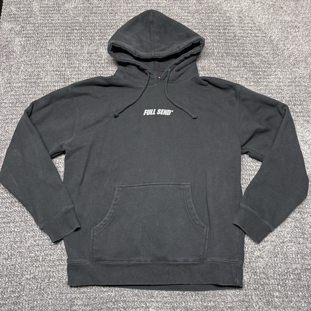 Full Send Nelk Boys We‎ Run The Internet Black Pullover Hoodie Mens Size Medium